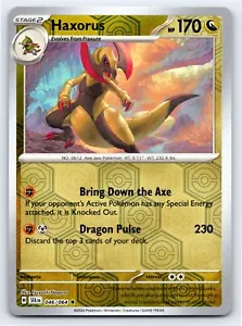Tarjeta Pokémon Haxorus 046/064 Holograma Inverso Fábula Cubierta - Casi Nueva - Imagen 1 de 5