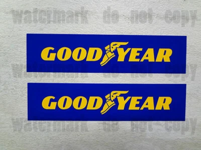 2x Goodyear Tires decals stickers calcomanias sponsor Racing SCCA logo Pick Size Foto 1 de 2