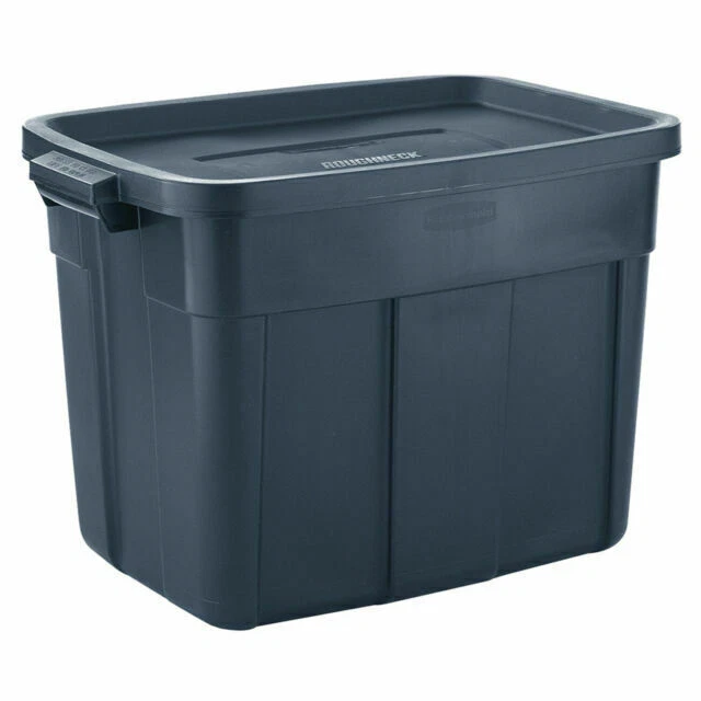 Rubbermaid Roughneck 18 Gallon Storage Tote Container - Dark Indigo Metallic (Pack of 6)