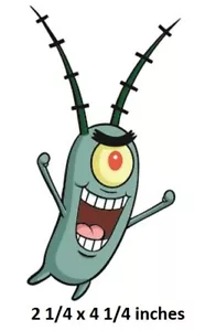 Plankton Decal Spongebob Squarepants Wall Sticker Cartoon Peel & Stick Art Decor - Picture 1 of 1