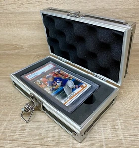 Estuche para tarjetas graduado Caja de almacenamiento de aluminio Protección 4 losas de tarjetas coleccionables deportivas PSA - Imagen 1 de 8