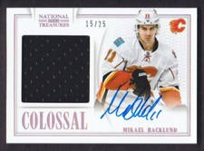 2013-14 National Treasures Colossal Jersey Auto #CO-MBA Mikael Backlund 15/25