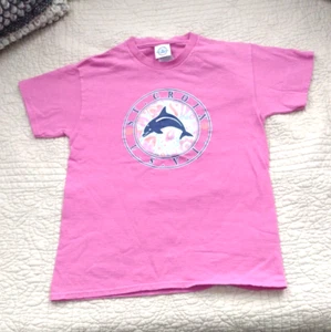 ST. Croix USVI Childs Pink Tee Shirt Med Unisex Dolphin 100% Cotton - Picture 1 of 6