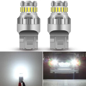 2Pcs 7443 7440 7444 LED White Reverse Stop Break Turn Signal Parking Light Bulbs - Picture 1 of 8