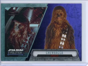 Tarjeta paralela #56 Chewbacca 2016 Topps Star Wars Evolution sable de luz púrpura - Imagen 1 de 2