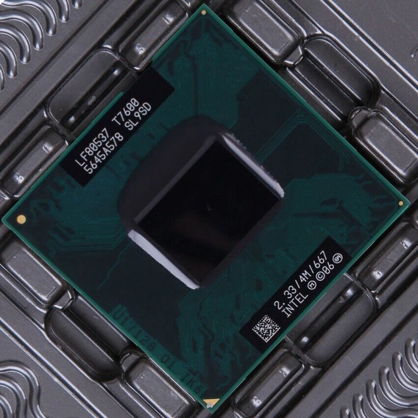 Intel Core 2 Duo T7600 2.33GHz CPU 4MB 667 MHz Socket M, PGA478 Processor - Image 1 of 4