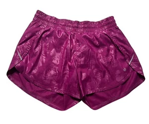 Athleta Botanical Run Racer Running Short Purple Women’s Size Medium - Picture 1 of 4