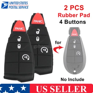2x Car Key Fob Rubber Pad 4 Buttons for Durango Grand Caravan Journey IYZ-C01C - Foto 1 di 6