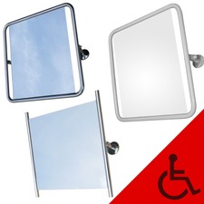 Specchio specchio ribaltabile specchio bagno acciaio inox accessibile bagno 60x60 cm