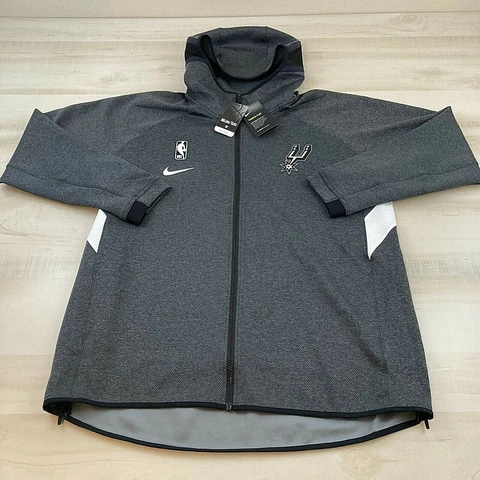 San Antonio Spurs Hoodie Adult XXL 2XL Gray Nike NBA Sweater Authentic Mens Cover