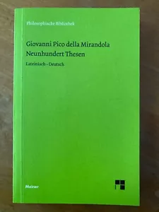 Giovanni Picodella Mirandola. Neunhundert Thesen. Lateinisch - Deutsch. Meiner - Bild 1 von 2