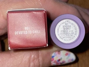 Mac Powder Kiss Liquid Lipcolour, DEVOTED TO CHILI, 5 ml- NEW IN BOX - Picture 1 of 5