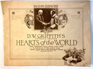 Vintage D.W. GRIFFITH'S HEARTS of the WORLD booklet - Picture 1 of 14