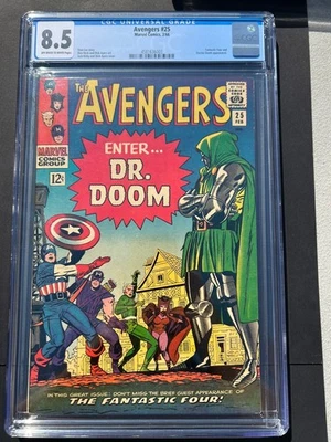 Avengers 25 1966 Marvel Comics CGC VF+ 8.5 Doctor Doom Fantastic Four - Image 1 of 2