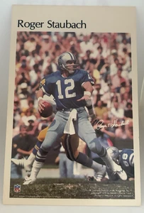 Roger Staubach Dalls Cowboys 1981 NFL Rare Gumball Marketcom Mini-Poster 47/50 - Picture 1 of 2