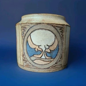Vintage Glenn Dair Salzglasur Keramik Steinzeug Vase signiert 4" - Bild 1 von 8