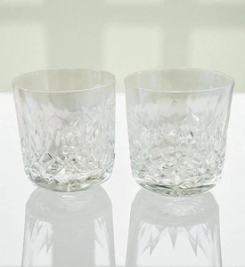 WATERFORD Crystal LISMORE Whiskey Old Fashion Set of 2 Glasses 3 3/8" - Picture 1 of 6