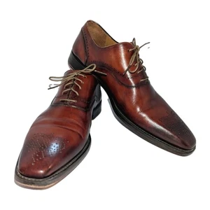 Magnanni Schuhe Praga Medaillon Oxford braun brüniertes Leder eleganter Schuh 11 A+! - Bild 1 von 24
