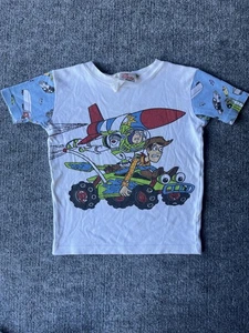 Camicia vintage anni 90 Disney Toy Story bambini Woody ANDY Buzz Lighyear bambino 5-6 - Foto 1 di 15