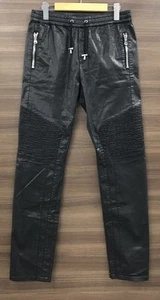 Balmain Men’s Biker Tapered Pants 30 Inch Black Used - Picture 1 of 7