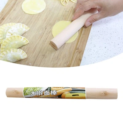 Durable Wooden Rolling Pin 8.3in Nonstick Fondant Roller for Pizza Dough - Image 1 of 4