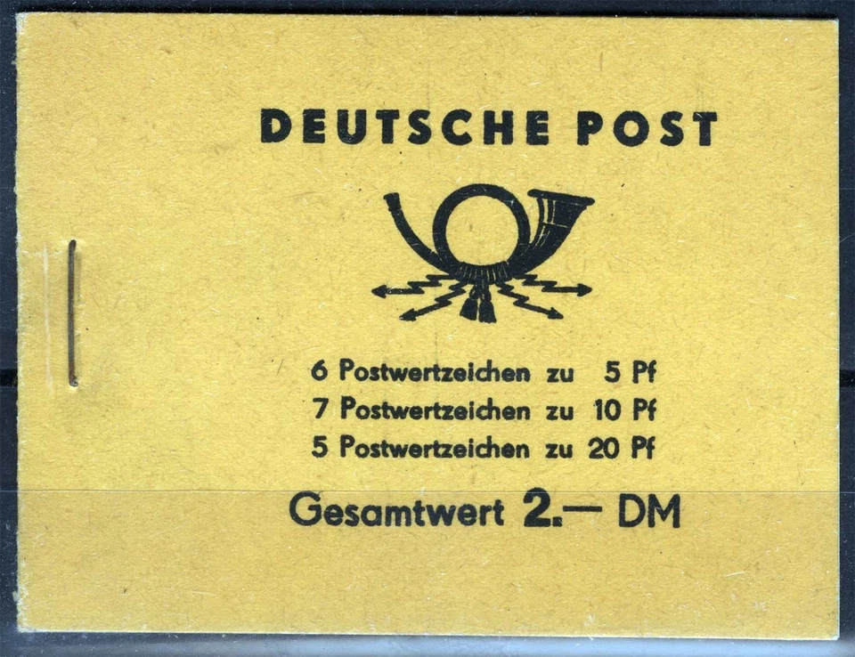 DDR Sc 330a 330b 331a Multicolor 5pf-20pf Multicolor 1957 MNH OG Booklet - Image 1 of 1