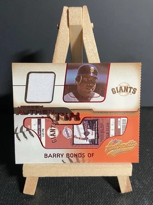 Barry Bonds 2002 Fleer Authentix Ripped Bat Relic #BA-BB RARE GIANTS SSP QTY - Image 1 of 2