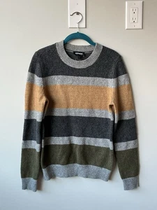 Express Men’s Size XS Multicolor Stripe Acrylic Wool Blend LS Crewneck Sweater - Picture 1 of 5