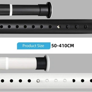 Shower Curtain Rail Pole Heavy Duty Extendable Tension Rod No Drilling 50-410cm* - Picture 1 of 16