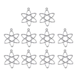 Set Of 10 Metal Atomic Structure Pendants for Educational Use Jewelry Findings - Picture 1 of 8
