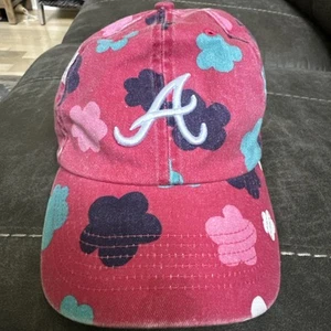 Atlanta Braves 47 Brand Youth One Sz Pink Adjustable Hat Genuine Merch NWOT - Picture 1 of 4