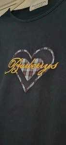 Damen Vintage Burberrys Burberry tailliertes T-Shirt Größe 14 Logo bestickt - Bild 1 von 8