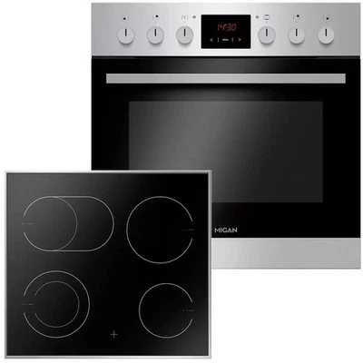 MICAN Einbau-Herdset 90310 - Edelstahl-schwarz - A - Bild 1 von 4