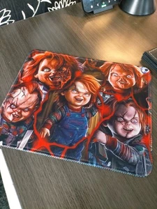 RARE Chucky Mouse Pad Smooth Surface Mat Stitch Black NonSlip Rubber Base - Bild 1 von 3