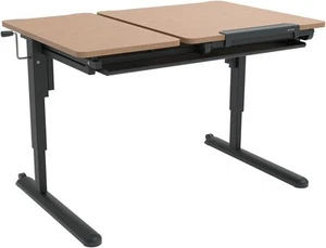 Kettler Kinderschreibtisch Schreibtisch höhenverstellbar anthrazit / Buche - Bild 1 von 8