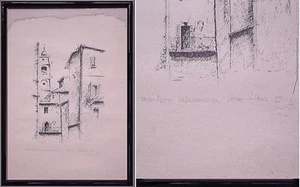 Piemonte IVREA torre campanaria chiesa Santa Croce incisione numero titolo firma - Foto 1 di 1