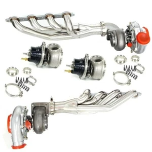 T4 AR 80/96 Turbo + Colector + Puerta de desecho para bloque pequeño V8 LS1 LS2 LSX 4,8 5,3 6,2 L - Imagen 1 de 4