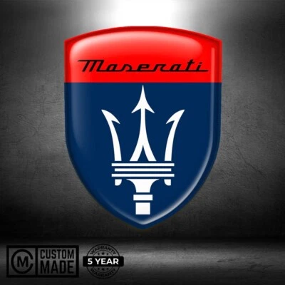 Pegatina Maserati | Calcomanía insignia guardabarros | Logotipo lateral maletero parachoques portátil etc. Foto 1 de 4