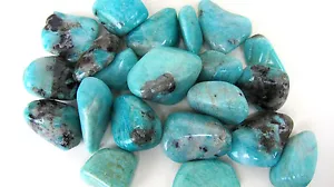 Tres cristales curativos de Reiki de 35-40 mm piedras caídas de amazonita de Cisco Traders - Imagen 1 de 1