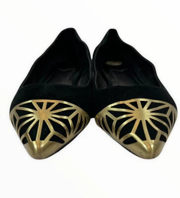 B Brian Atwood B-Shini Cuero Gamuza Negro 6.5M Mira de cerca las fotos Foto 1 de 4