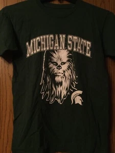 Michigan State University - Star Wars Theme Featuring Chewbacca - Green - S - Picture 1 of 3