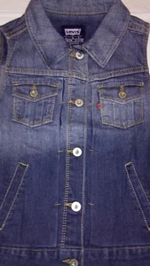 New Levi Vest Girls 12-13 years Large Blue Jean Lightscape  - Picture 1 of 8
