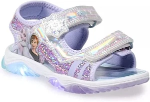 Disney Frozen 2 Toddler Girls' Light-Up Sandals - Anna & Elsa, Purple, Size 7 - Picture 1 of 5