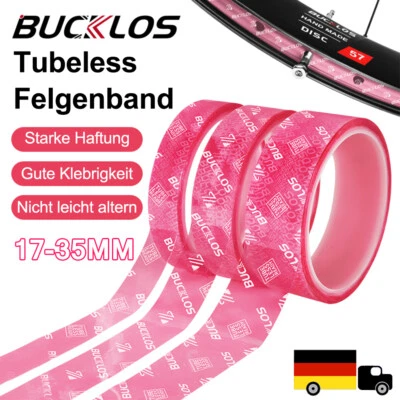 BUCKLOS 17/19/21/23/25/28/30/32/35mm Bike Tubeless Felgenband 10M für Road/CX/Gravel/MTB