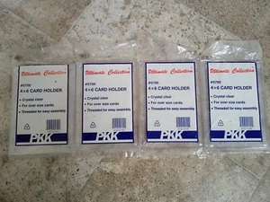 Four 4" × 6" SCREW DOWN CARD HOLDERS W/4 brass screws PKK #5700 - Picture 1 of 3