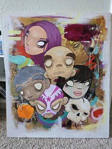 Original Graffiti Street Urban Art Leinwand handbemalt EICHE 1/1 - Bild 1 von 7