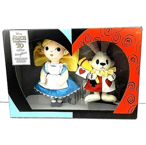 Disney Alice in Wonderland and White Rabbit Plush Dolls Set Mary Blair - Picture 1 of 4