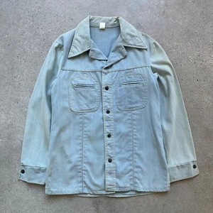 Vintage 60s/70s Light Wash Denim Hippy Jacket - Picture 1 of 3