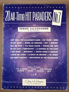 1944-1952 Vintage Sheet Music-20 ALL-TIME HIT PARADERS-NO.7 For Tenor Saxophone - Picture 1 of 6