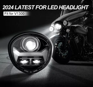 Faro halo LED punto más brillante apto para Yamaha V Star 1300 2010-2017 Hi/LO DRL - Imagen 1 de 14